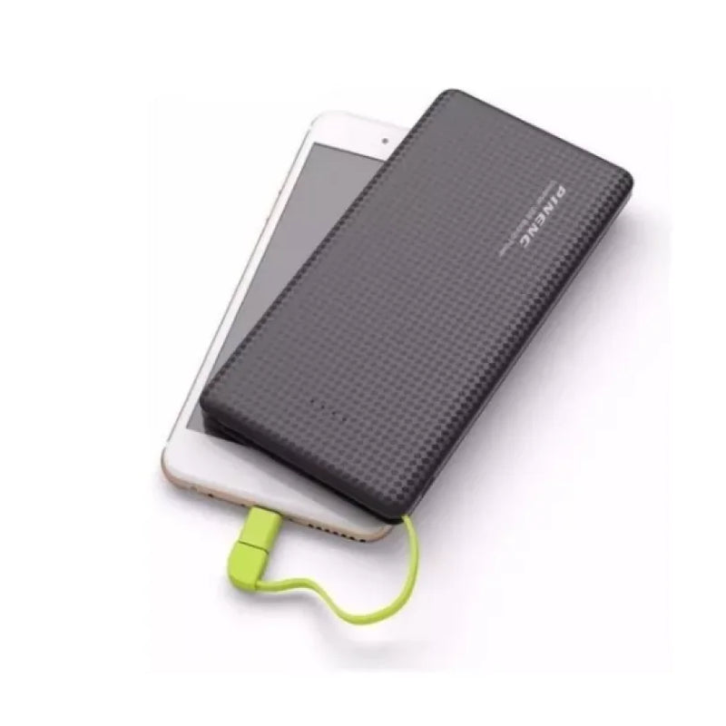 Carregador Portátil 10000 Mah 951 Power Bank branco  e preto