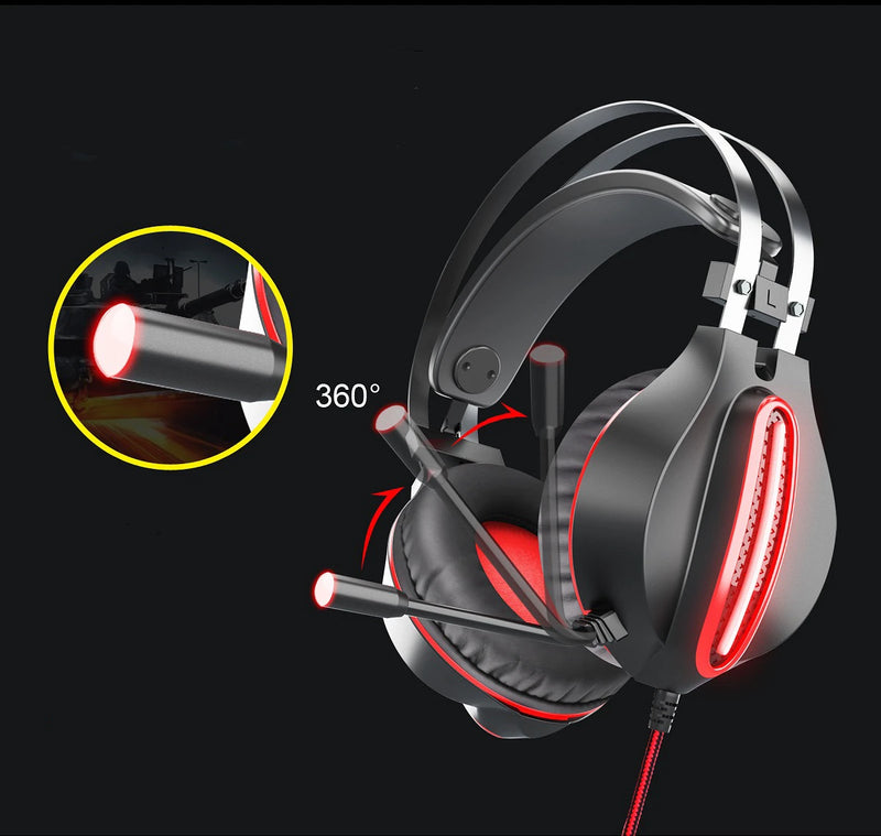 Headset Gamer Fone de ouvido HeadPhone Com Microfone Profissional para PC jogos GT-62
COR ALEATÓRIO