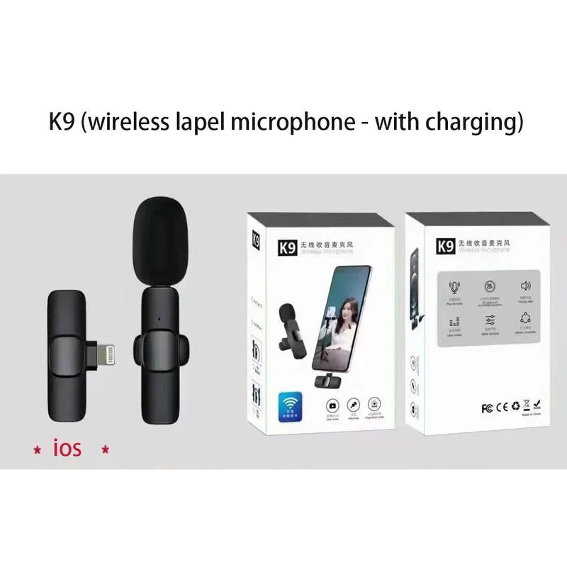 Wireless Mic Necklace Wireless Microphone Short Video Recording Radio Noise Cancelling Rechargeable Portable