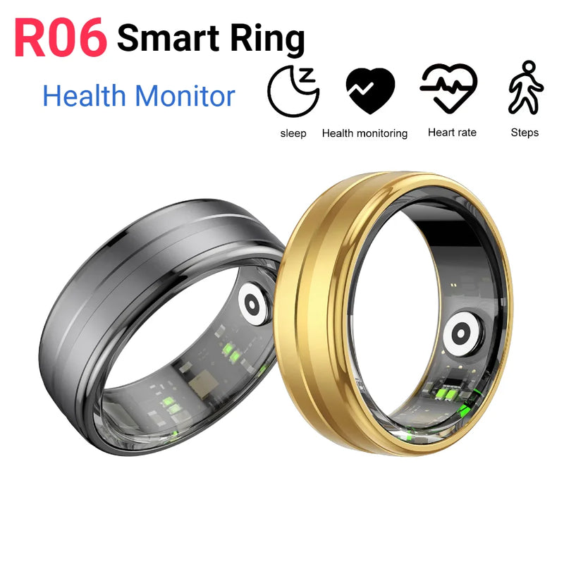 Bluetooth-compatible Smart Ring Smart Wearable Fitness Tracker Heart Rate Blood Oxygen Sleep Monitoring 5-7 Days Battery Life